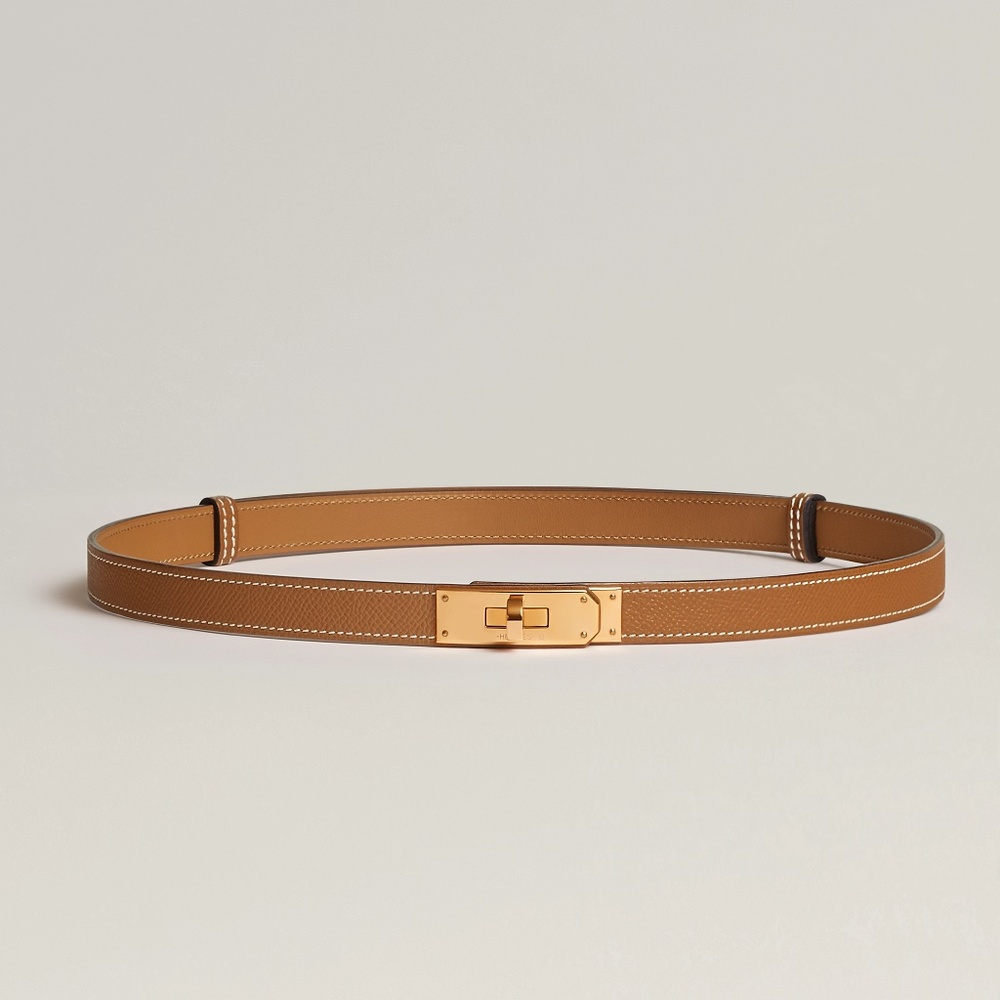 New Hermes Kelly 18 Belt Gold Epsom
